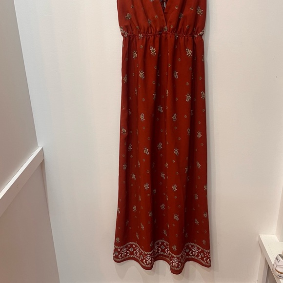 Boutique maxi dress floral size small rust - Picture 10 of 10